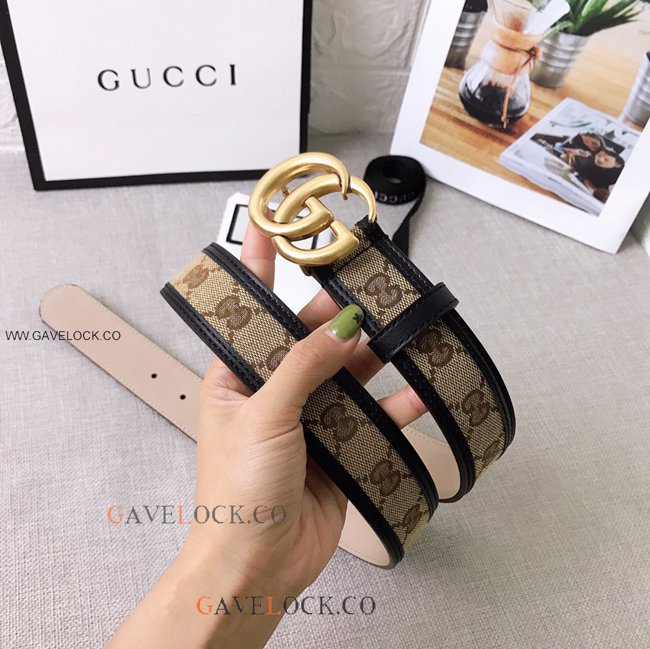 Gucci Classic Belt Handmade Original Size Brown & Black